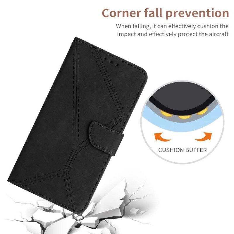 Flip Cover Xiaomi 14 Ultra Stribede Linier Og Prikker