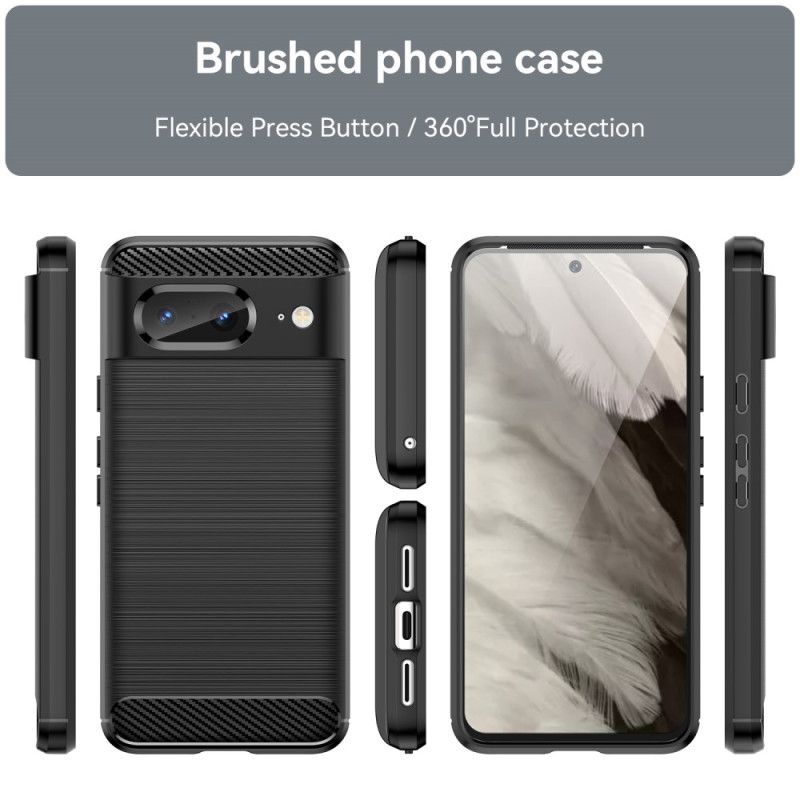 Cover Google Pixel 8 Telefon Etui Børstet Kulfiber