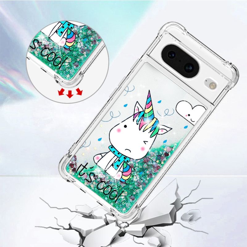 Cover Google Pixel 8 Unicorn Glitter