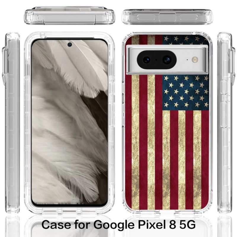 Cover Til Google Pixel 8 Forstærket Amerikansk Flag