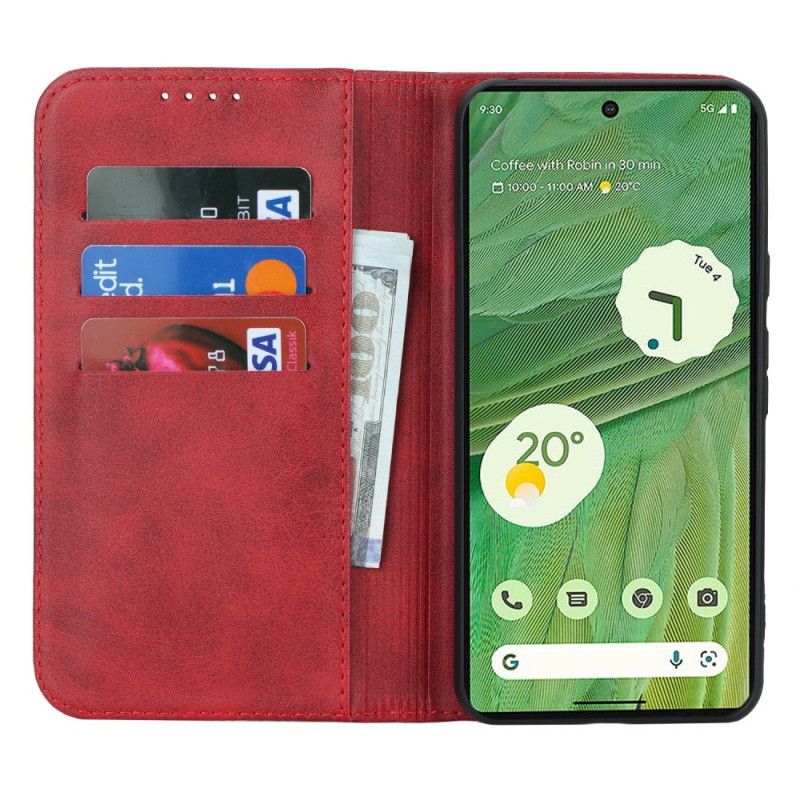 Læder Cover Google Pixel 8 Telefon Etui Stilfuldt Kunstlæder