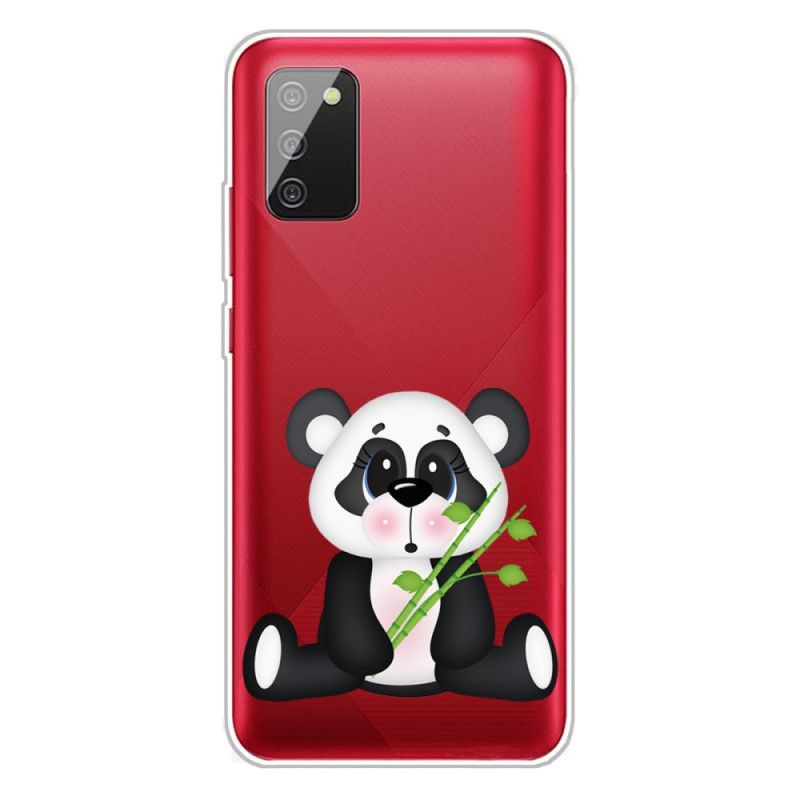 Cover for Samsung Galaxy A02s Gennemsigtig Trist Panda