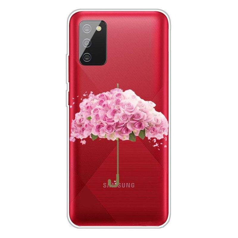 Cover for Samsung Galaxy A02s Paraply I Roser