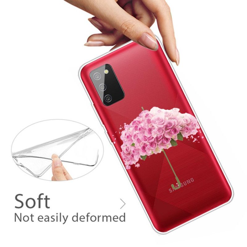 Cover for Samsung Galaxy A02s Paraply I Roser