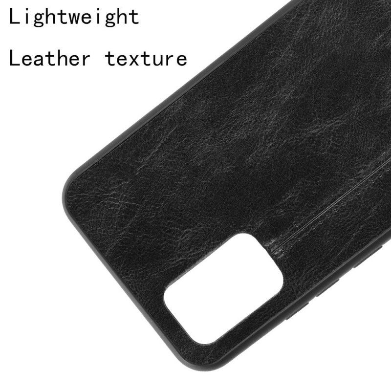 Cover for Samsung Galaxy A02s Sort Syet Lædereffekt