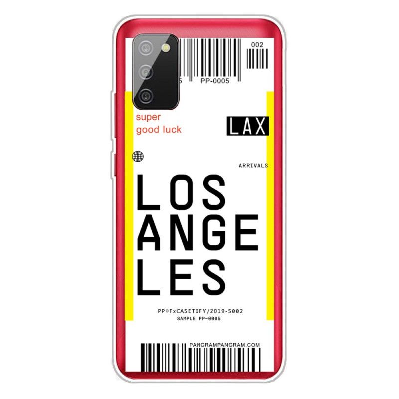 Cover Samsung Galaxy A02s Boardingkort Til Los Angeles Original