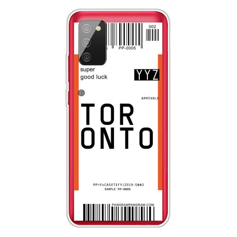 Cover Samsung Galaxy A02s Boardingkort Til Toronto Original