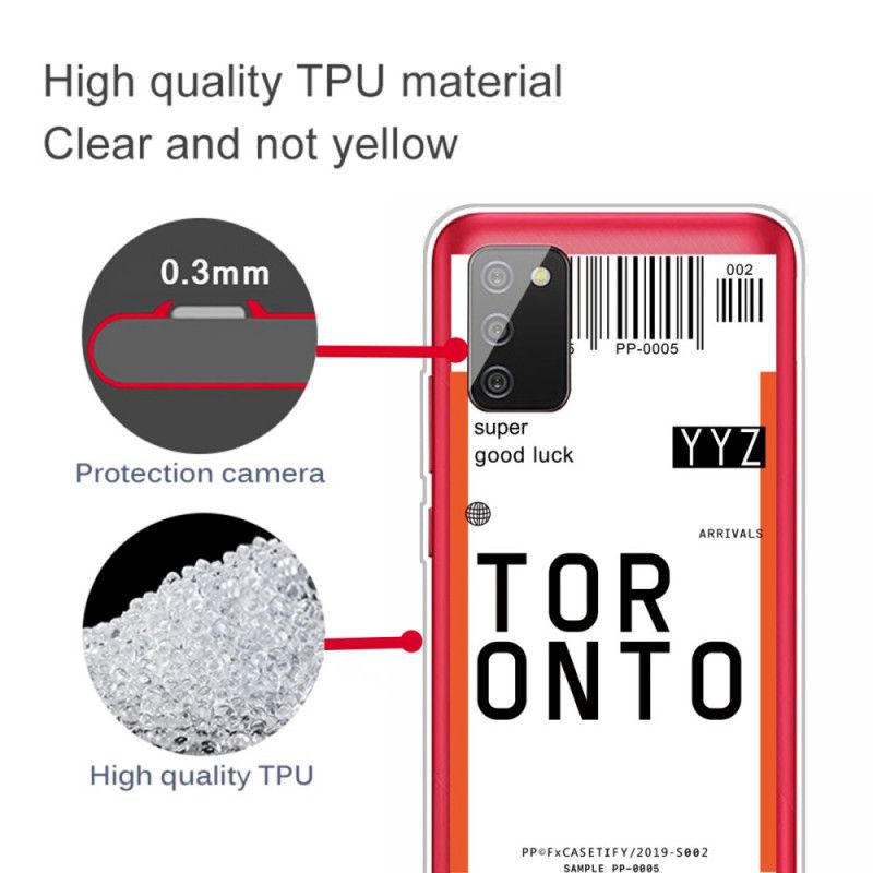 Cover Samsung Galaxy A02s Boardingkort Til Toronto Original