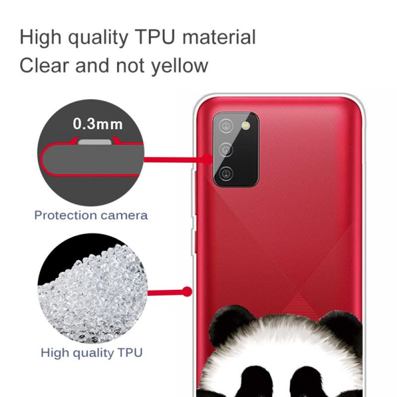 Cover Samsung Galaxy A02s Gennemsigtig Panda