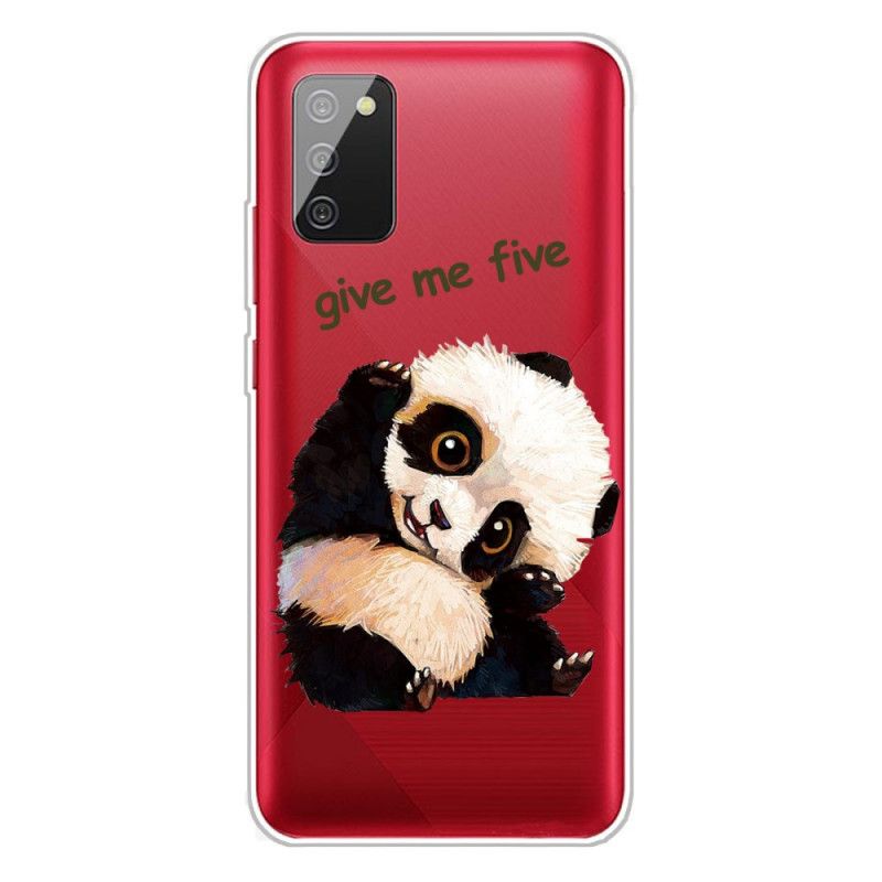 Cover Samsung Galaxy A02s Gennemsigtig Panda Giver Mig Fem