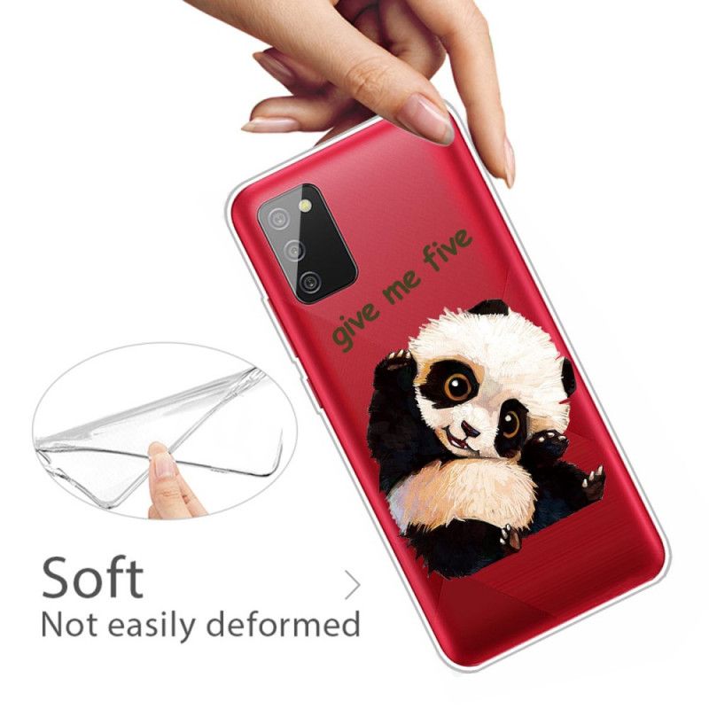 Cover Samsung Galaxy A02s Gennemsigtig Panda Giver Mig Fem