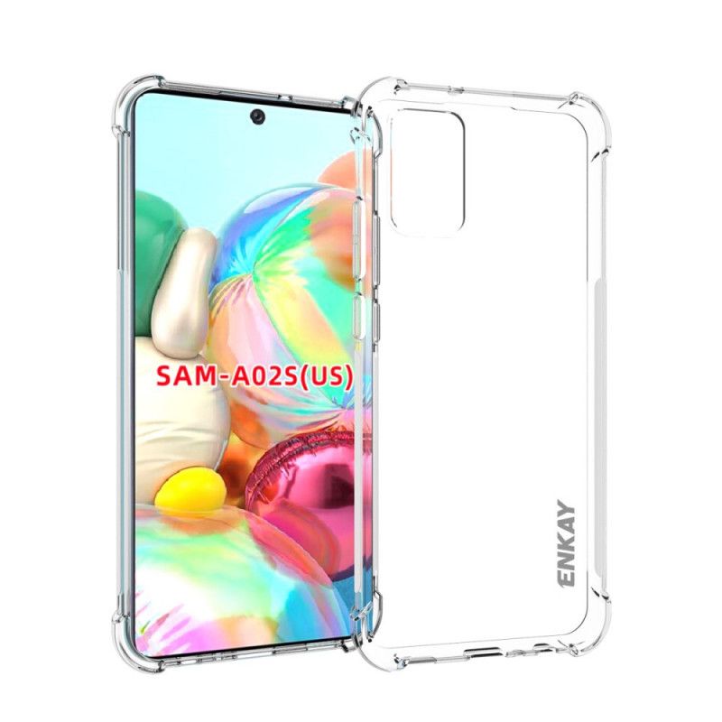 Cover Samsung Galaxy A02s Mobilcover Gennemsigtig Enkay