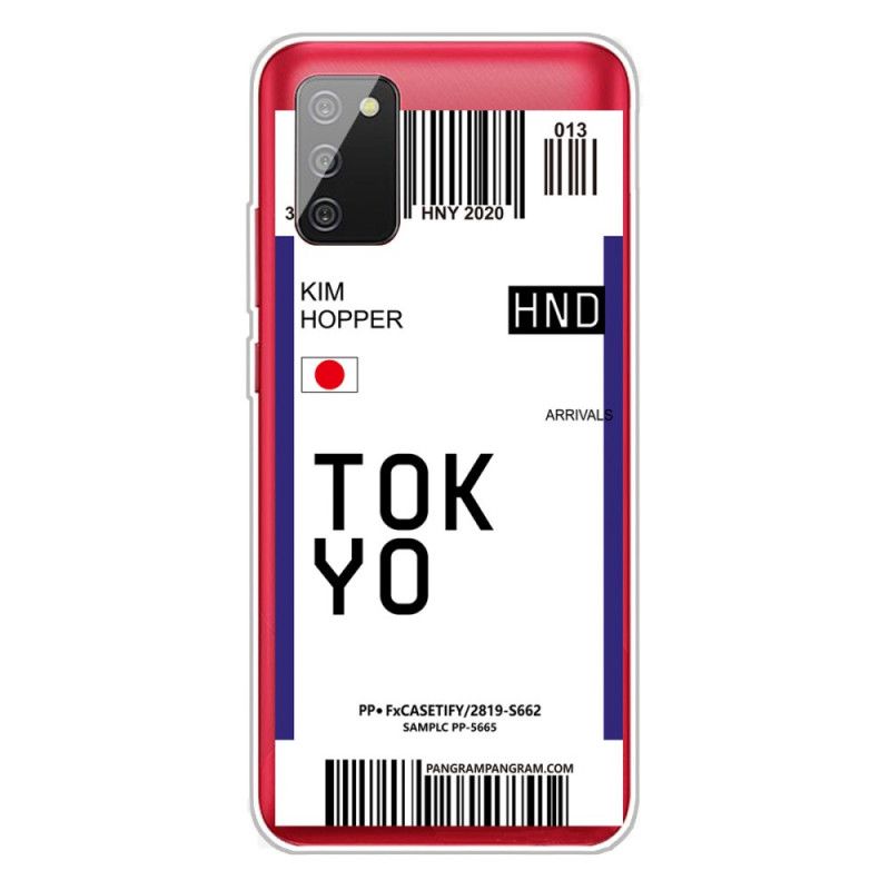 Cover Samsung Galaxy A02s Mørkeblå Boardingkort Tokyo Beskyttelse