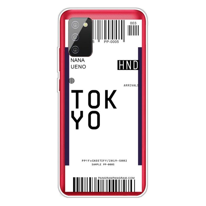 Cover Samsung Galaxy A02s Mørkeblå Boardingkort Tokyo Beskyttelse