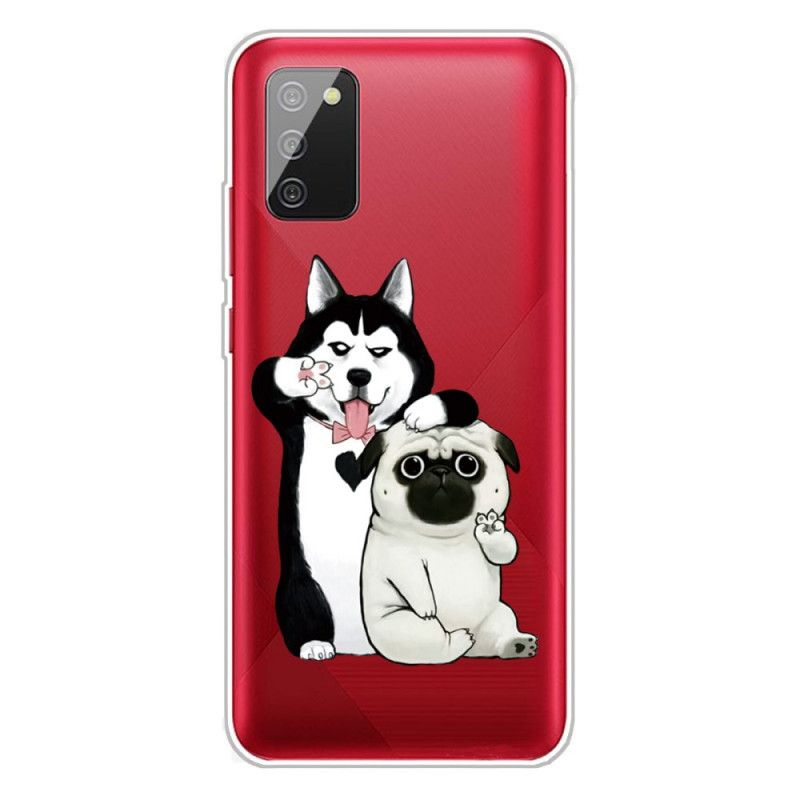 Cover Samsung Galaxy A02s Sjove Hunde