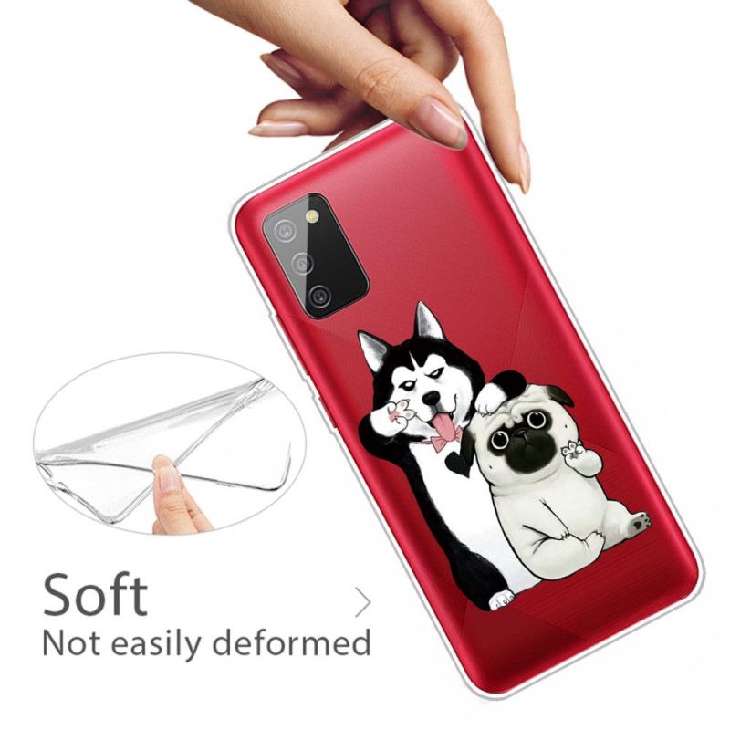 Cover Samsung Galaxy A02s Sjove Hunde