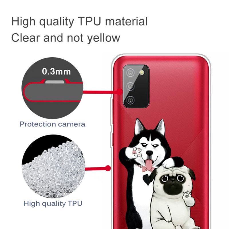 Cover Samsung Galaxy A02s Sjove Hunde