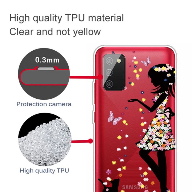 Cover Samsung Galaxy A02s Smukt Blomsterhoved Original