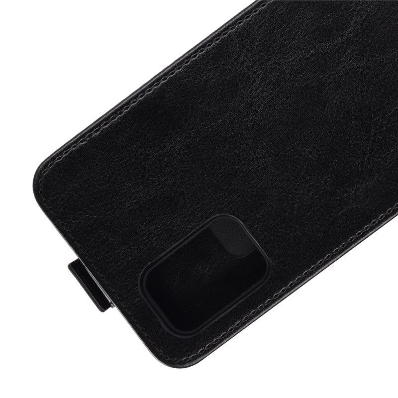 Flip Cover Læder for Samsung Galaxy A02s Sort Lodret Lædereffektklap