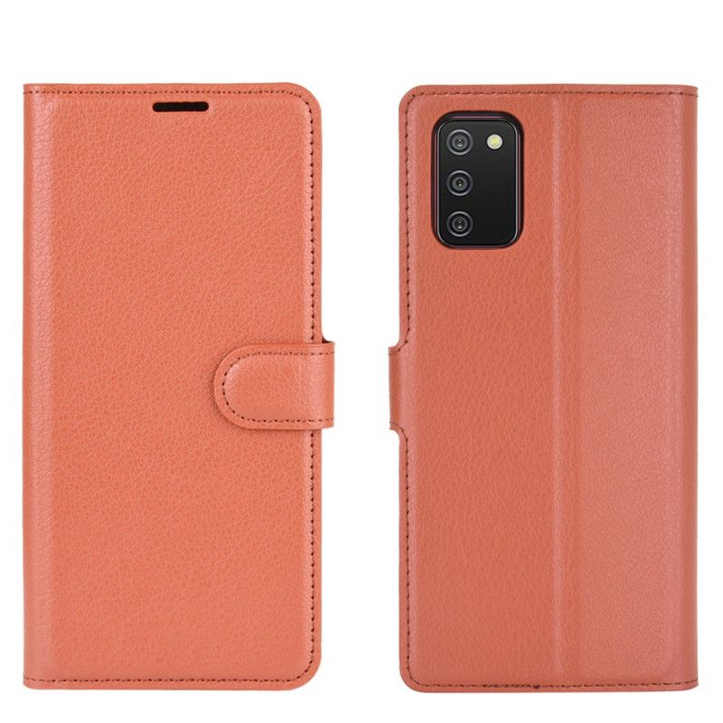 Flip Cover Samsung Galaxy A02s Sort Mobilcover Klassisk