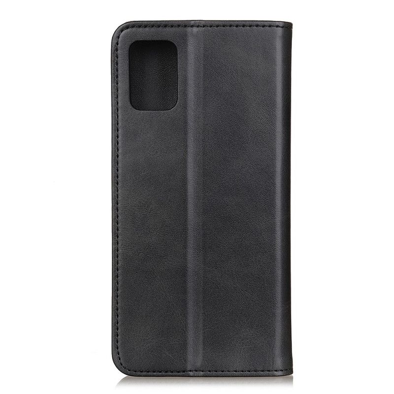 Læder Cover Samsung Galaxy A02s Sort Elegant Split Læder