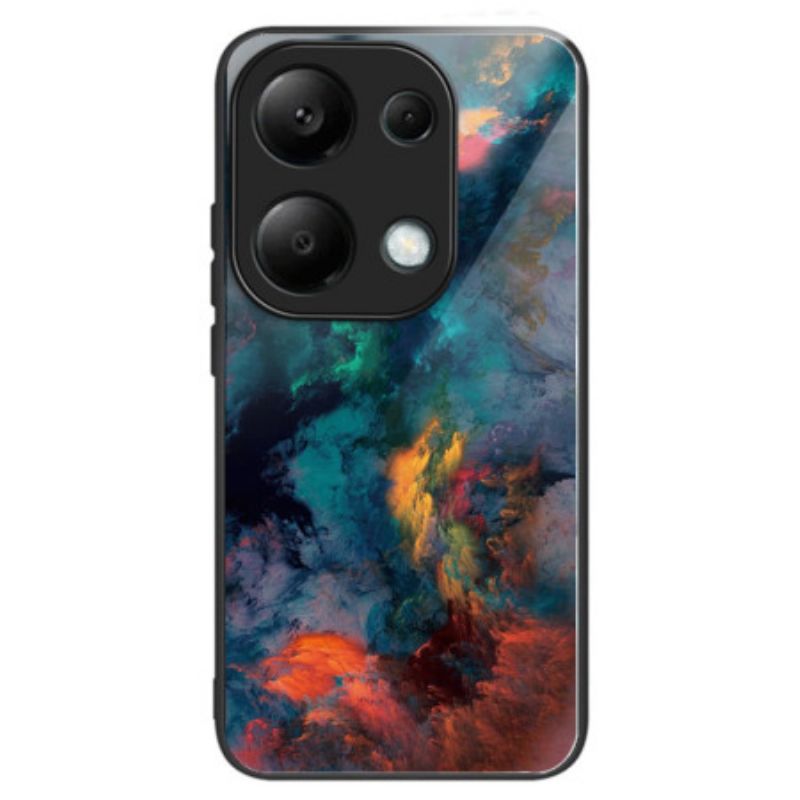 Cover Xiaomi Redmi Note 13 Pro 4g Telefon Etui Hærdet Glasfarvede Skyer