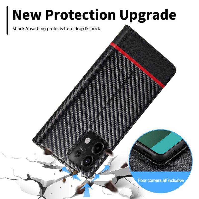 Flip Cover Til Xiaomi Redmi Note 13 Pro 4g Kulfiber Lc.imeeke