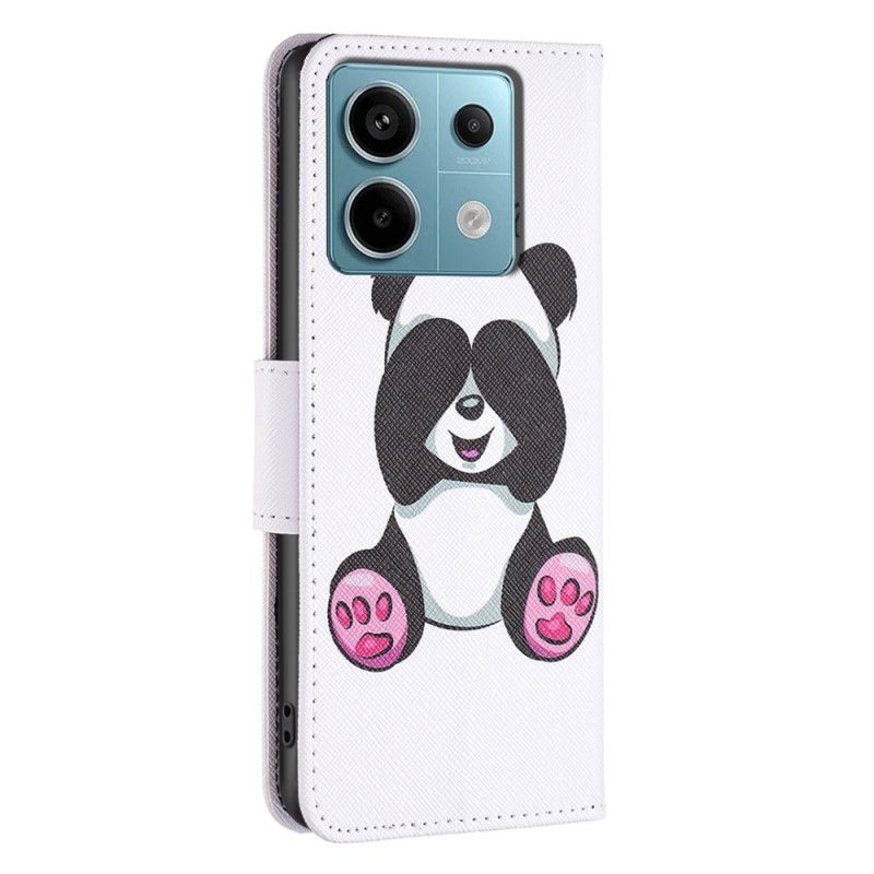 Flip Cover Til Xiaomi Redmi Note 13 Pro 4g Panda Mønster