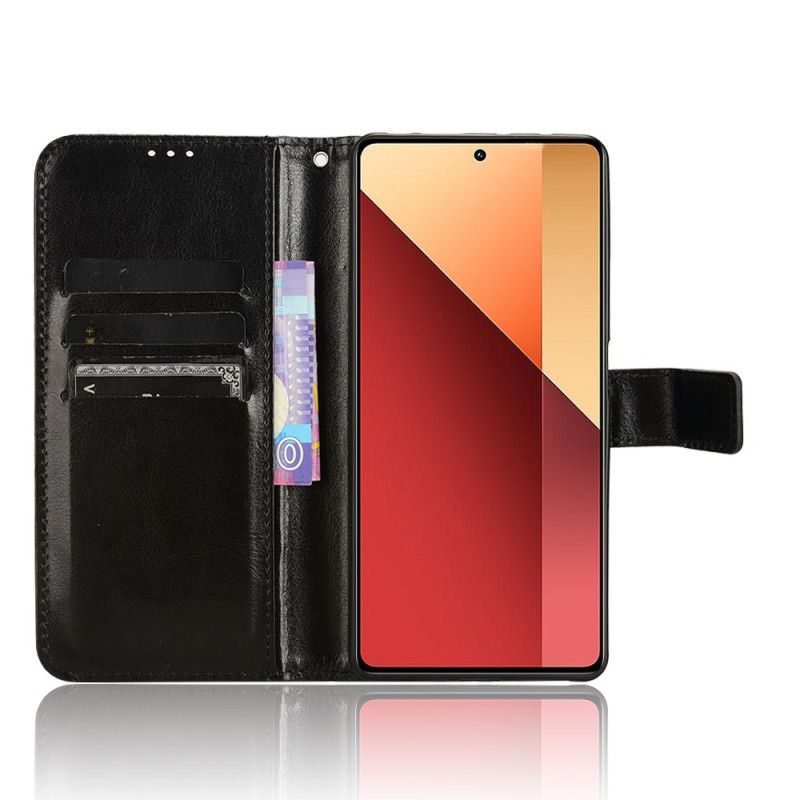 Flip Cover Til Xiaomi Redmi Note 13 Pro 4g Prangende Kunstlæder