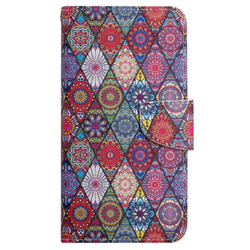 Flip Cover Xiaomi Redmi Note 13 Pro 4g Lanyard Kalejdoskop