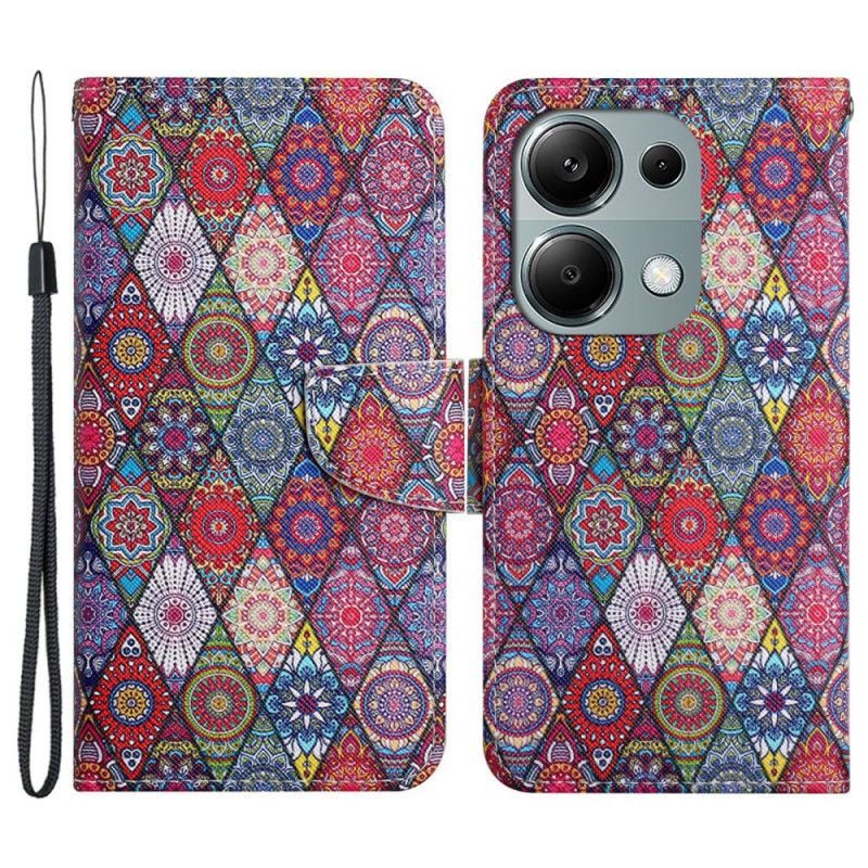 Flip Cover Xiaomi Redmi Note 13 Pro 4g Lanyard Kalejdoskop