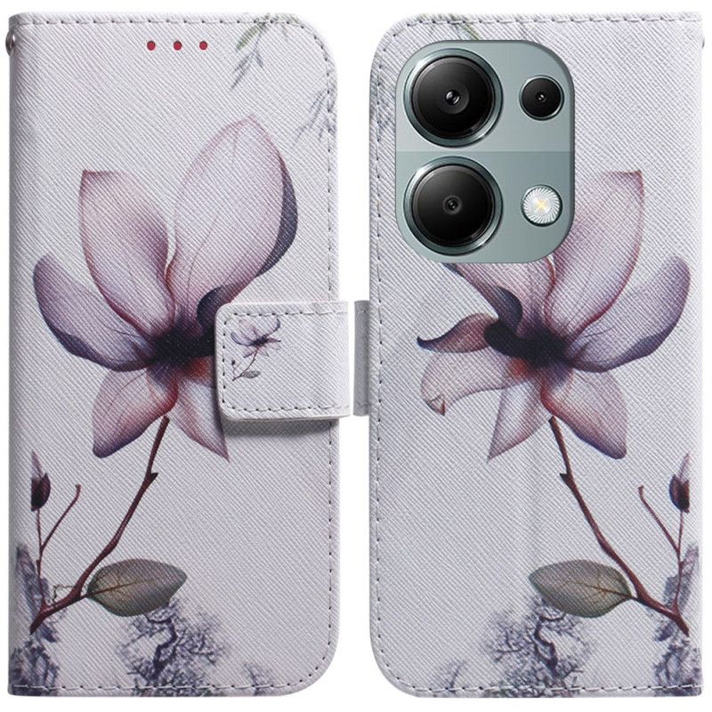 Flip Cover Xiaomi Redmi Note 13 Pro 4g Lyserød Blomst