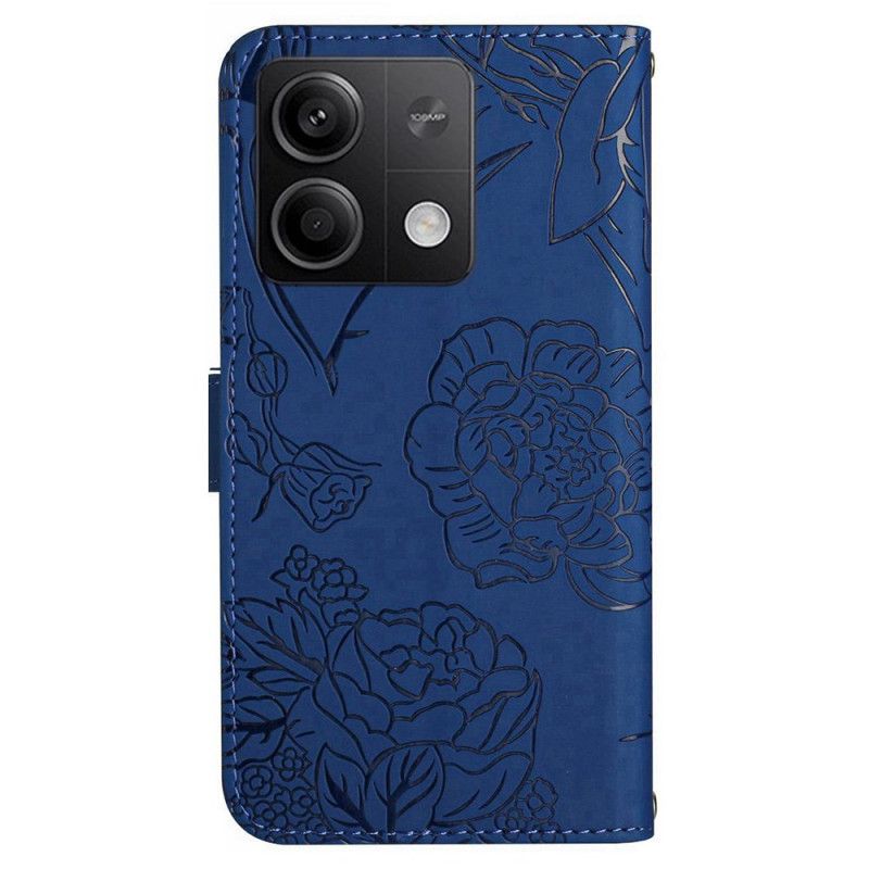 Flip Cover Xiaomi Redmi Note 13 Pro 4g Sommerfugletryk Med Rem