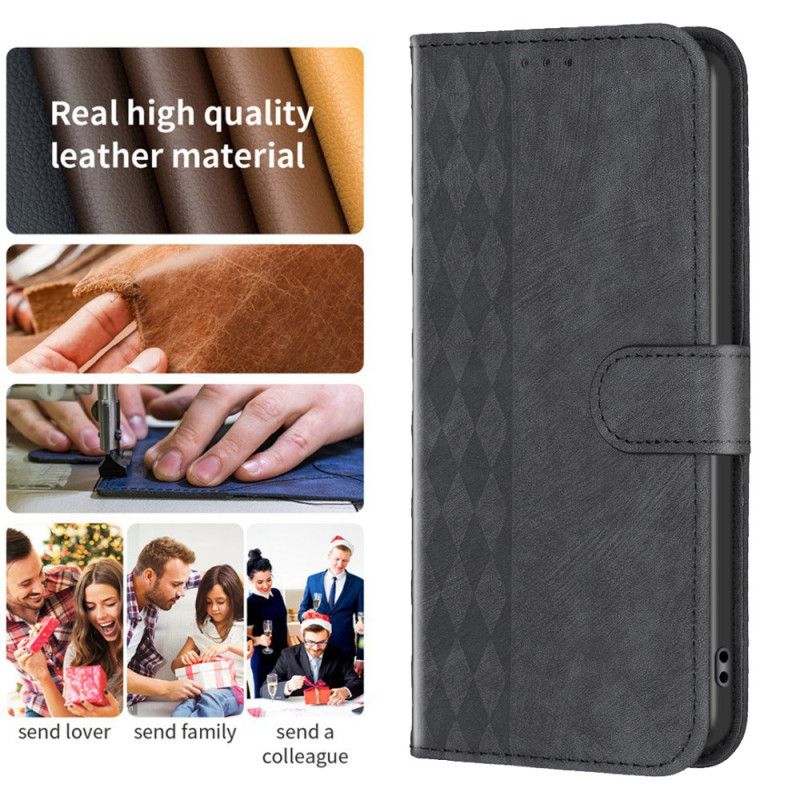 Læder Cover Xiaomi Redmi Note 13 Pro 4g Diamantfrise