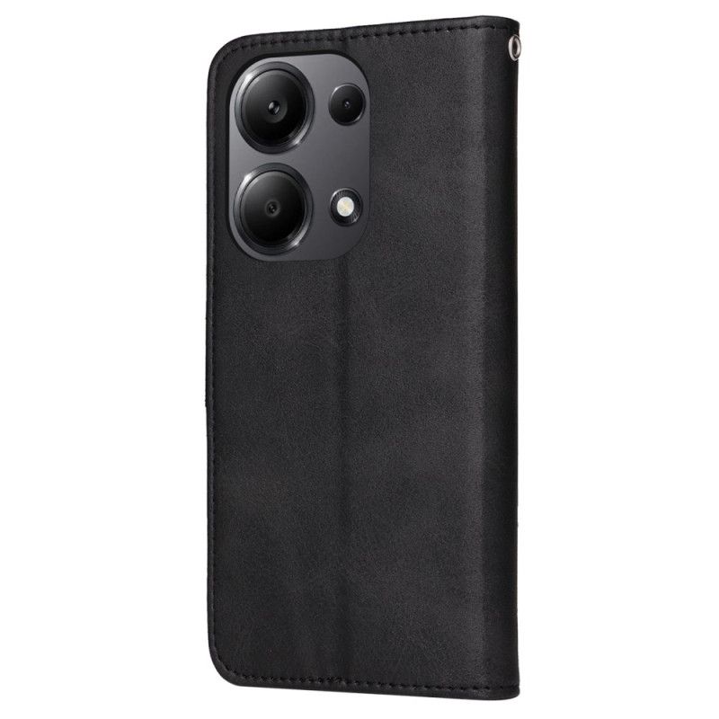 Læder Cover Xiaomi Redmi Note 13 Pro 4g Telefon Etui Læderrem Stil