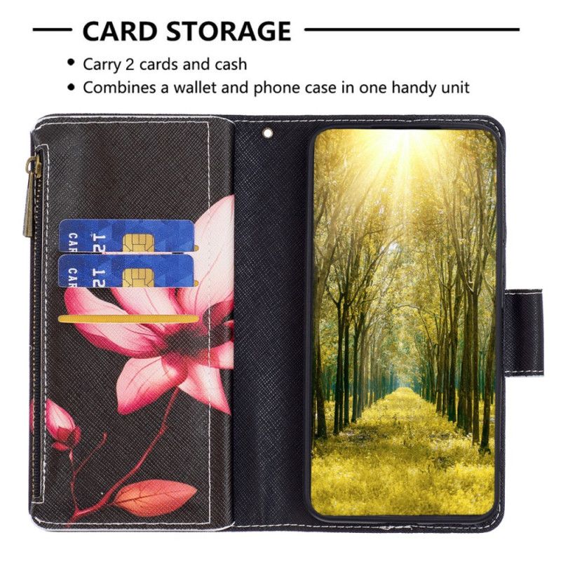 Læder Cover Xiaomi Redmi Note 13 Pro 4g Telefon Etui Lotus Strap Wallet