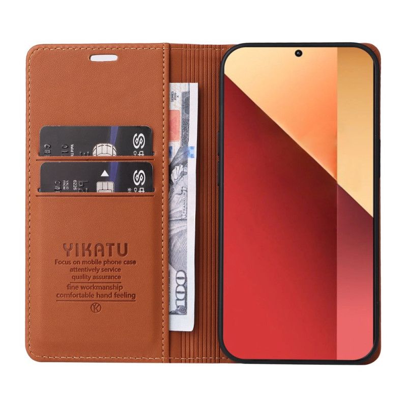 Læder Cover Xiaomi Redmi Note 13 Pro 4g Telefon Etui Magnetisk Yikatu