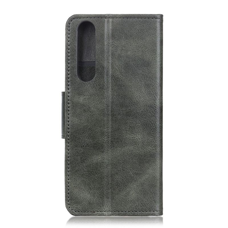 Flip Cover Læder Sony Xperia L4 Grøn Designer Læder Stil Original