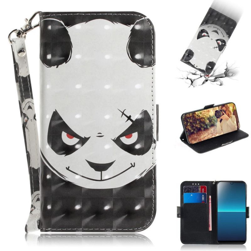 Flip Cover Sony Xperia L4 Mobilcover Vred Panda Med Rem