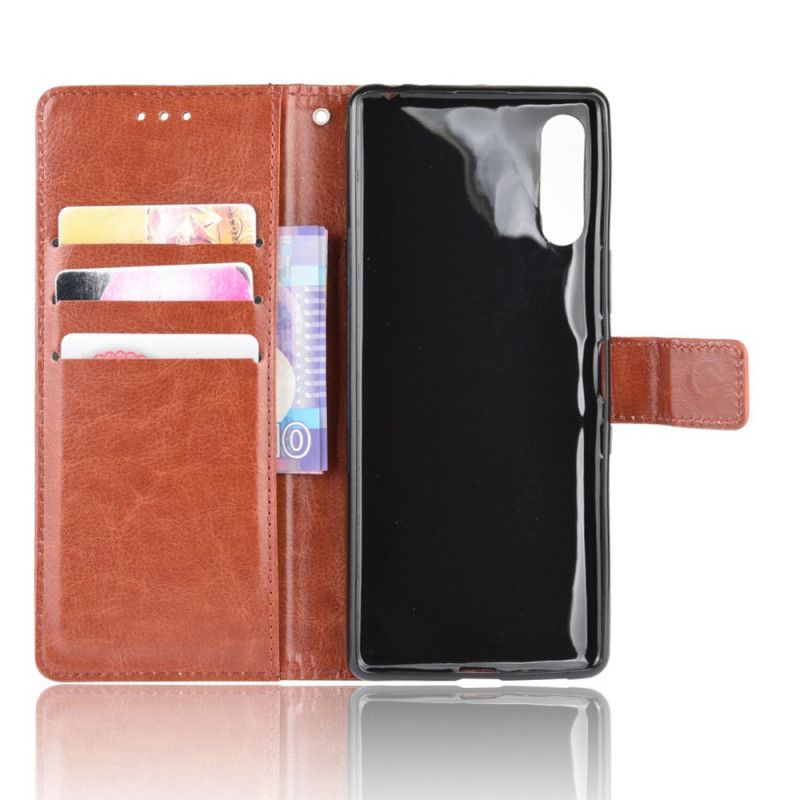 Flip Cover Sony Xperia L4 Sort Mobilcover Prangende Kunstlæder