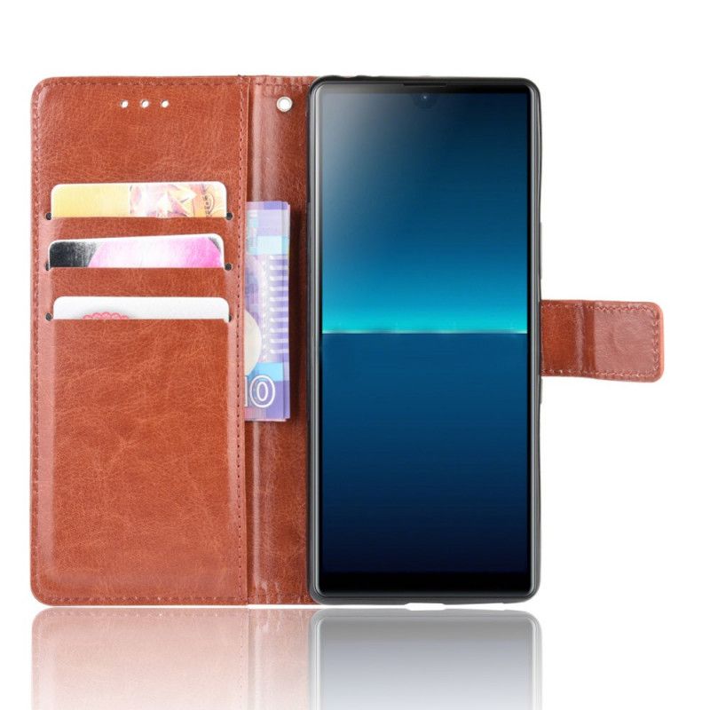 Flip Cover Sony Xperia L4 Sort Mobilcover Prangende Kunstlæder