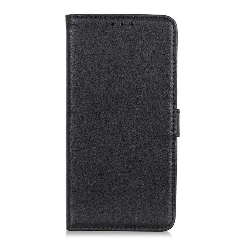 Flip Cover Sony Xperia L4 Sort Mobilcover Premium Lychee Imiteret Læder