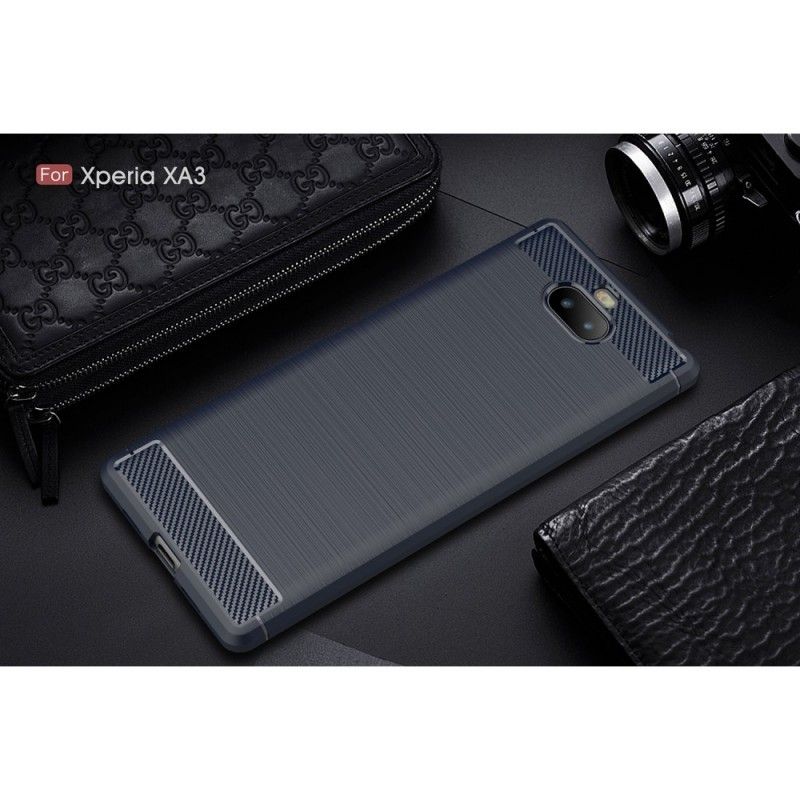 Cover Sony Xperia 10 Sort Børstet Kulfiber