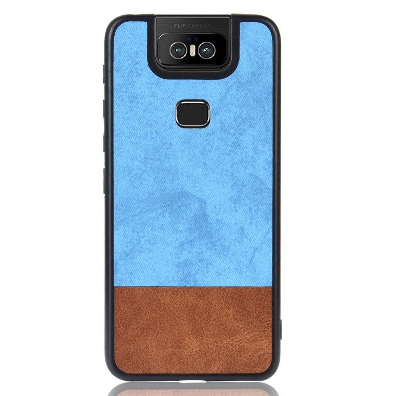 Cover Asus ZenFone 6 Grå Tofarvet Imiteret Læder Original