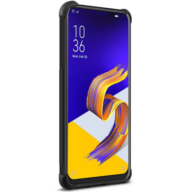 Cover Asus ZenFone 6 Sort Fleksibel Silikone Med Imak Skærmfilm