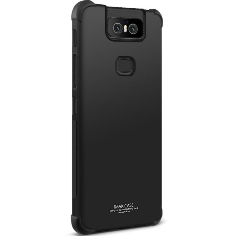 Cover Asus ZenFone 6 Sort Fleksibel Silikone Med Imak Skærmfilm