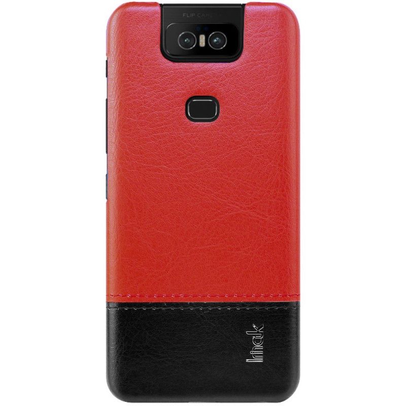 Cover Asus ZenFone 6 Sort Imak Ruiyi Serie Læder Effekt