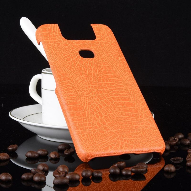 Cover Asus ZenFone 6 Sort Mobilcover Krokodillehudeffekt