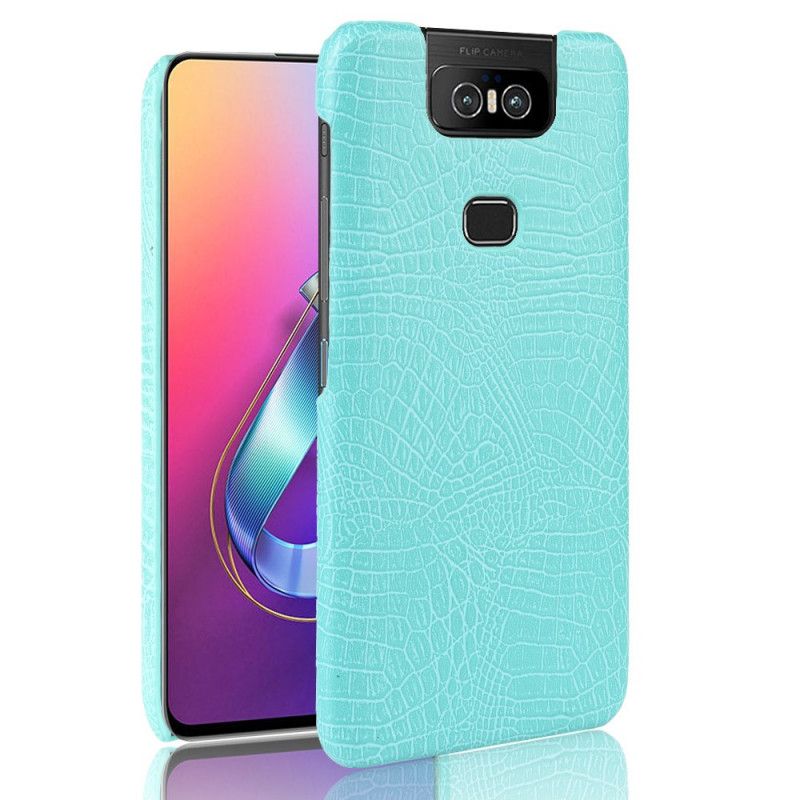 Cover Asus ZenFone 6 Sort Mobilcover Krokodillehudeffekt