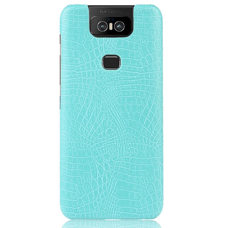 Cover Asus ZenFone 6 Sort Mobilcover Krokodillehudeffekt